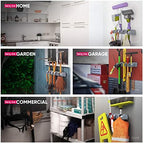 Berry Ave Broom Holder Wall Mount and Garden Tool Organizer, Closet Storage - Image 2
