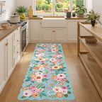 DUKINO 2x6 Runner Rug, Floral Washable Rug - Image 3