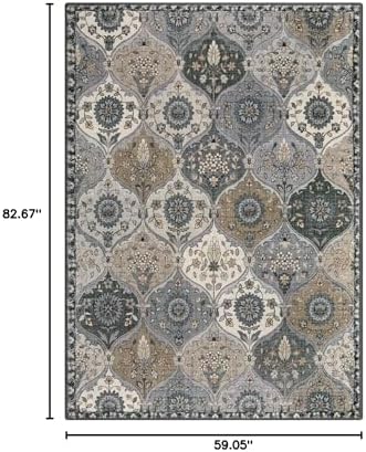 Lahome Moroccan Washable Area Rug, 5x7 Rugs - Image 2