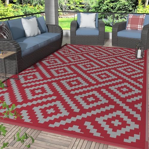 GENIMO Outdoor Rug, Waterproof Plastic Rugs by GENIMO