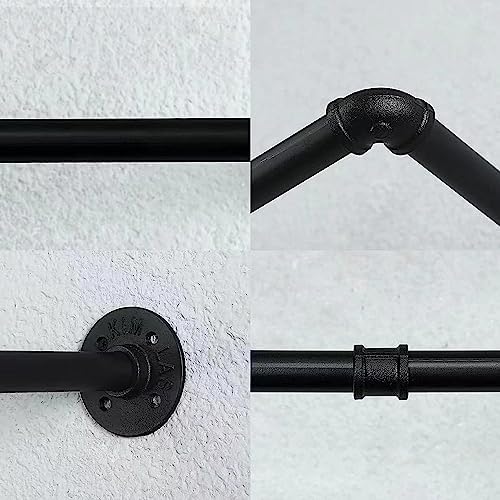Oroonoko 36" Wall Mounted Clothes Rack, Closet Rods - Image 5