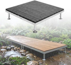 Modular Raised Deck Platform Floating Deck Kit Adjustable Feet All-Weather by MBBTAGHome
