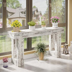 Tribesigns 63-Inch Long Console Table, Wooden Rectangular Sofa Table Behind The - Image 4