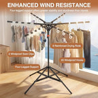 4-Leg Foldable Clothes Drying Rack - Image 2