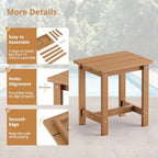 LUE BONA Outdoor Side Table, HDPS Small Outdoor Table, Adirondack Side Table - Image 7