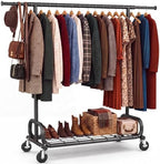 HOKEEPER Clothes Rack Load 450LB Clothing Rack Height Adjustable Black by HOKEEPER