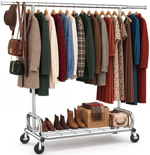 HOKEEPER Clothes Rack Heavy Duty Clothing Rack Load 450LB Height Adjustable by HOKEEPER