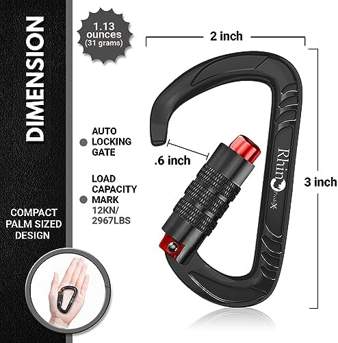 Rhino Produxs 12kN Heavy Duty Carabiner Clips - Image 2