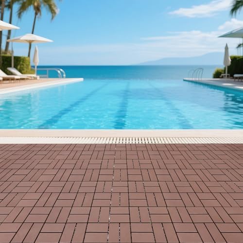 44 Pack Interlocking Deck Tiles, All-Weather Outdoor Deck Tiles - Image 6