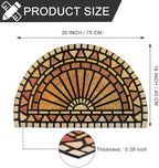 CHICHIC Front Door Mat 18"x30" Outdoors Heavy Duty Rubber Mat, Semicircle - Image 3
