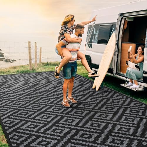 GENIMO Outdoor Rug, Waterproof Plastic Rugs 9'x18' - Image 2