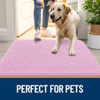 OLANLY Dog Door Mat for Muddy Paws 47x32, Super Absorbent Chenille Mud Mat - Image 6