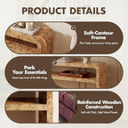Hyfirm Burl Wood Style Console Table - Image 5