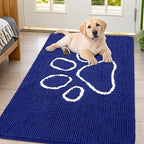 Smiry Dog Door Mat for Muddy Paws, Absorbent Non Slip Dirt Trapper by Smiry
