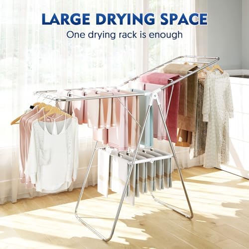 APEXCHASER Clothes Drying Rack, Stainless Steel Drying Rack Clothing - Image 5
