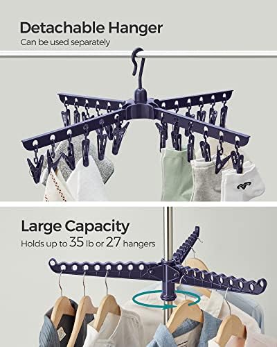 SONGMICS Clothes Drying Rack, 72.8-Inch Drying Rack, 3 Rotatable Arms - Image 4