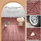 Interlocking Deck Tiles Waterproof and Non-Slip Patio Deck Tiles 44 Pack - Image 3