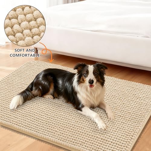 Smiry Dog Door Mat for Muddy Paws 30x17, Absorbent Low-Profile Doormats - Image 2