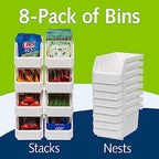 ReadySpace Medium Stackable Plastic Storage Bins - Image 2