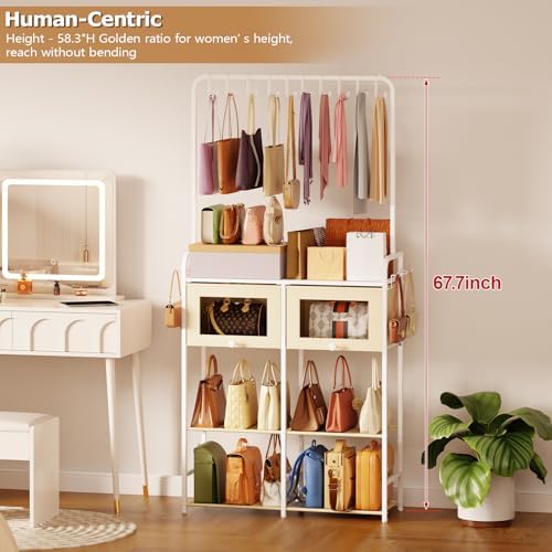 Transparent Purse Organizer for Closet, Handbag Storage Rack - Image 6