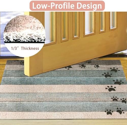Darkyazi Colorful Door Mat 23.6" x 35.4" Waterproof and Stain-Resistant Front - Image 4