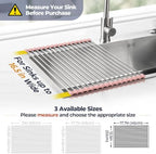 Tomorotec Roll Up Dish Drying Rack Over Sink, 304 Steel - Image 4