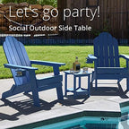 LUE BONA Outdoor Side Table, 2-Tier HDPS Small Patio Table - Image 5