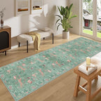 DUKINO 2x10 Kitchen Runner Rug, Soft Non Slip Animal Washable Rug - Image 3
