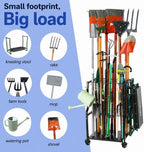 UU-Major Garden Tool Organizer for Garage Corner, Free Standing Yard Tools Rack - Image 3