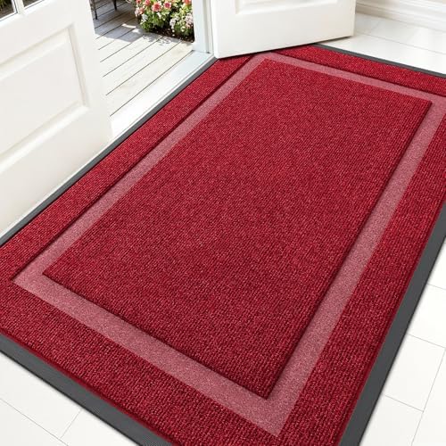 OLANLY Front Door Mat Outside 59x30, All-Season Heavy-Duty Rubber Doormat by OLANLY