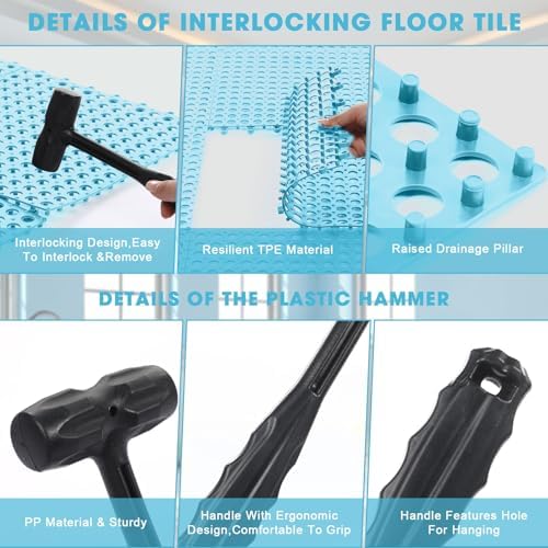 Drydiet 24 Pack Drainage Tiles Modular Interlocking Floor Tiles - Image 3