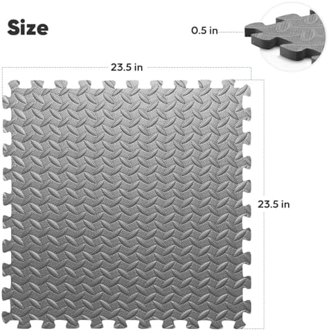 16 Pack 64 sqft Home Gym Mat, Puzzle Exercise Mat, EVA Interlocking Foam Floor - Image 2