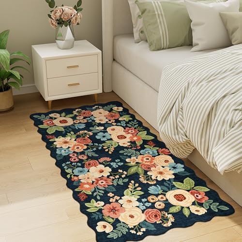 DUKINO 2x4 Rug for Entryway, Floral Washable Kitchen Rugs - Image 6