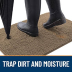 OLANLY Dog Door Mat for Muddy Paws 47x24, Super Absorbent Chenille Mud Mat - Image 2