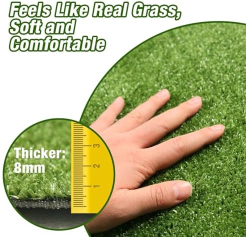 GLOBREEN Pet Artificial Grass 5FT X 7FT, Fake Grass Turf Carpet - Image 2