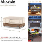 ANartcle Patio Coffee Table Cover, 600D Waterproof Heavy Duty Rectangular - Image 3