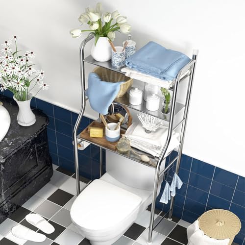 3-Tier over the Toilet Storage, Stainless Steel Bathroom Shelve, Over Toilet - Image 5