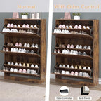 BORNOON Shoe Cabinet with Odor Control and Back Panels, Deodorizing Slim 3-Flip - Image 5