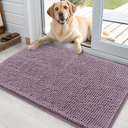 OLANLY Dog Door Mat for Muddy Paws 35x24, Super Absorbent Chenille Mud Mat by OLANLY