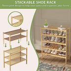 ROMGUAR CRAFT 2 Tier Bamboo Shoe Rack - Image 5