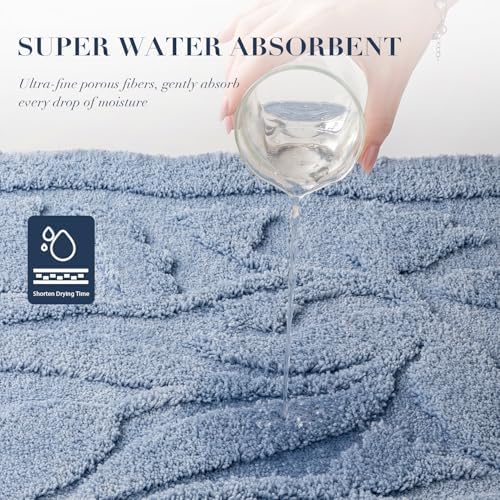 BSICPRO Large Bathroom Runner, 24x47 Floral Bath Mats - Image 4