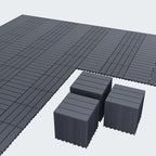 44 Pack Interlocking Deck Tiles, Easy Snap All-Weather Outdoor Deck Tiles - Image 2