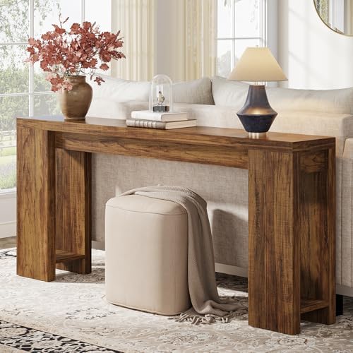 Tribesigns 70.9-Inch Extra Long Console Table, Farmhouse Wood Sofa Table Behind - Image 4