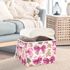 Bolaz Storage Bins with Lids and Handles, Cookie Bow Christmas Tree Pattern - Image 5