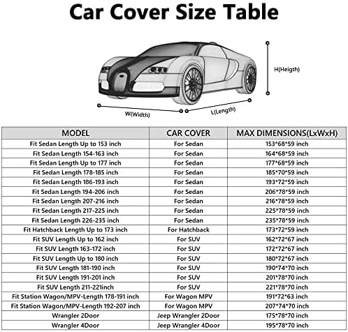 MORNYRAY Waterproof Car Cover All Weather Snowproof UV Protection Windproof - Image 6