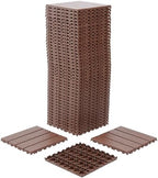 Plastic Interlocking Deck Tiles, 44 Packs Deck Tile Outdoor Waterproof All by Zjjseloru