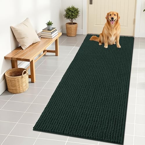 OLANLY Dog Door Mat for Muddy Paws 70x24, Extra Absorbent Chenille Mud Mat by OLANLY