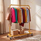 Sywhitta Metal Clothing Rack on Wheels - Image 2
