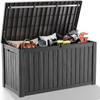 180 Gallon Outdoor Deck Box, Lockable Waterproof Outdoor Storage Boxes by MAIUSCOLI