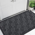 Smiry Front Door Mat Outside Entrance, Low Profile Rubber Doormat by Smiry
